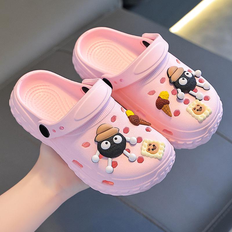 Summer Children's Clogs Boys and Girls Non-Slip Soft Cushion Parent-Child Closed-Toe Breathable Outdoor Kids Beach Sandals