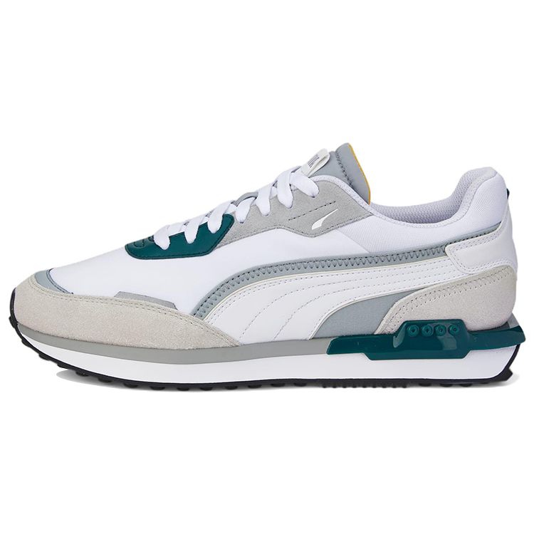 Puma City Rider Unisex White Grey Green 382044-20 EU 37.5