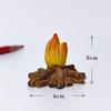Mini Bonfire Firewood Stack: Small Fire Pit Torch and Micro Landscape Bonsai Ornament for DIY Decor.