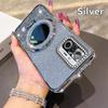 KEYSION Glitter Jewelled Magnetic Phone Case for Xiaomi M5S Makeup Mirror Stand Shockproof Cover for Redmi Note 10 10S 10 Pro 4G