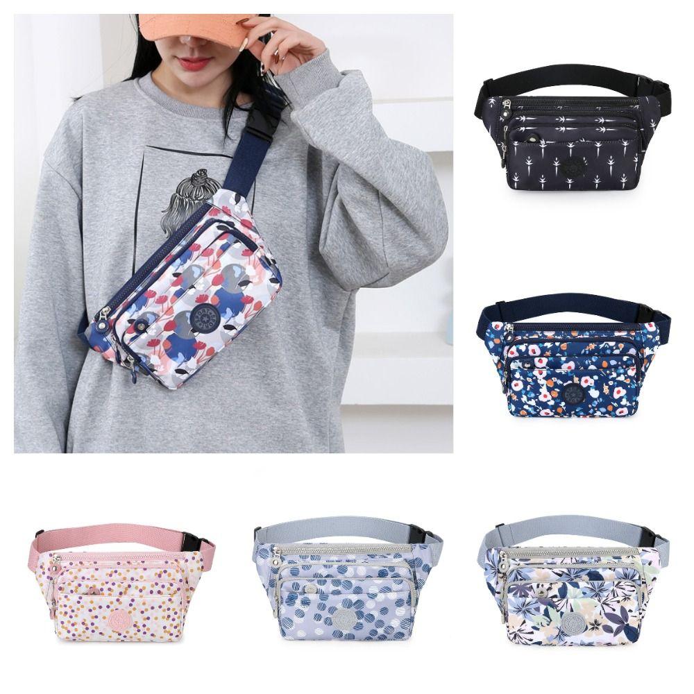 

Flower Print Crossbody Chest Bag Colorful Shoulder Bag Versatile Women s Breast Bag Hiking Style 9