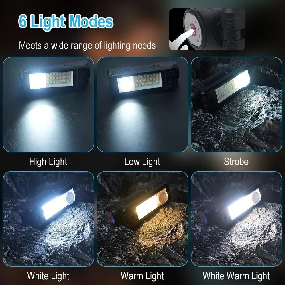 Rechargeable 1200mAh Folding Flashlight 600LM Camping Light Portable Lamps  Outdoor Camping