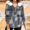 Women's Loose And Comfortable Casual Fashion Half-Zip Hooded Long Sleeve Conventional Printing Top