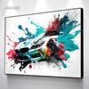 Abstract Colorful Art Vehicles Canvas Painting Cool Car Graffiti Posters and Prints Wall Art Pictures for Living Room Home Decor