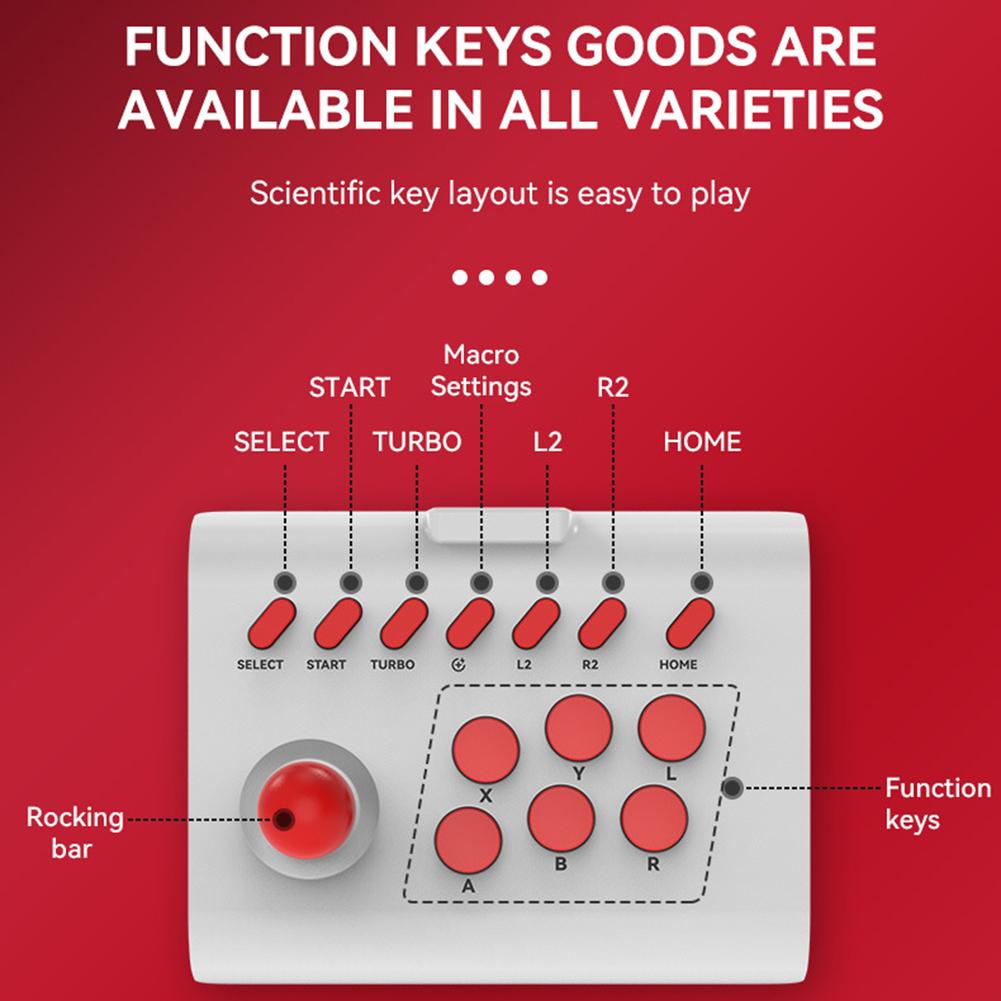 Retro Arcade Console Game Joystick Rocker Wireless Bluetooth Wired 2.4G Fighting Controller for Nintendo Switch PS4 PS3 PC