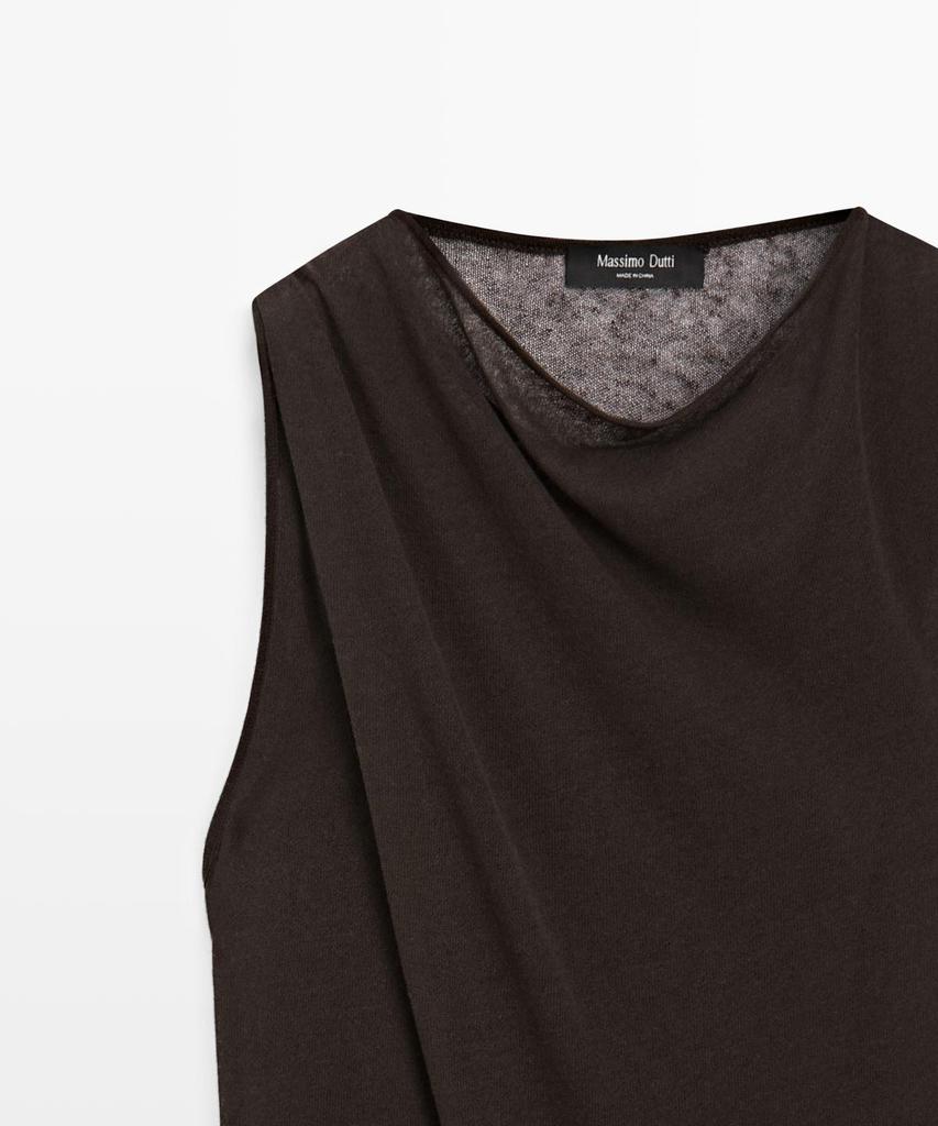 Masimodutti Linen Crossover Dress