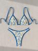 Small Floral Triangle Sexy Bikini Two Piece Set Elegant Women Swimwear