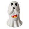 Halloweenská figurka ducha Roztomilá malá bílá soška ducha Stolní ozdoby ducha Pryskyřičné řemesla pro vnitřní venkovní verandu Domácí stolní dekorace