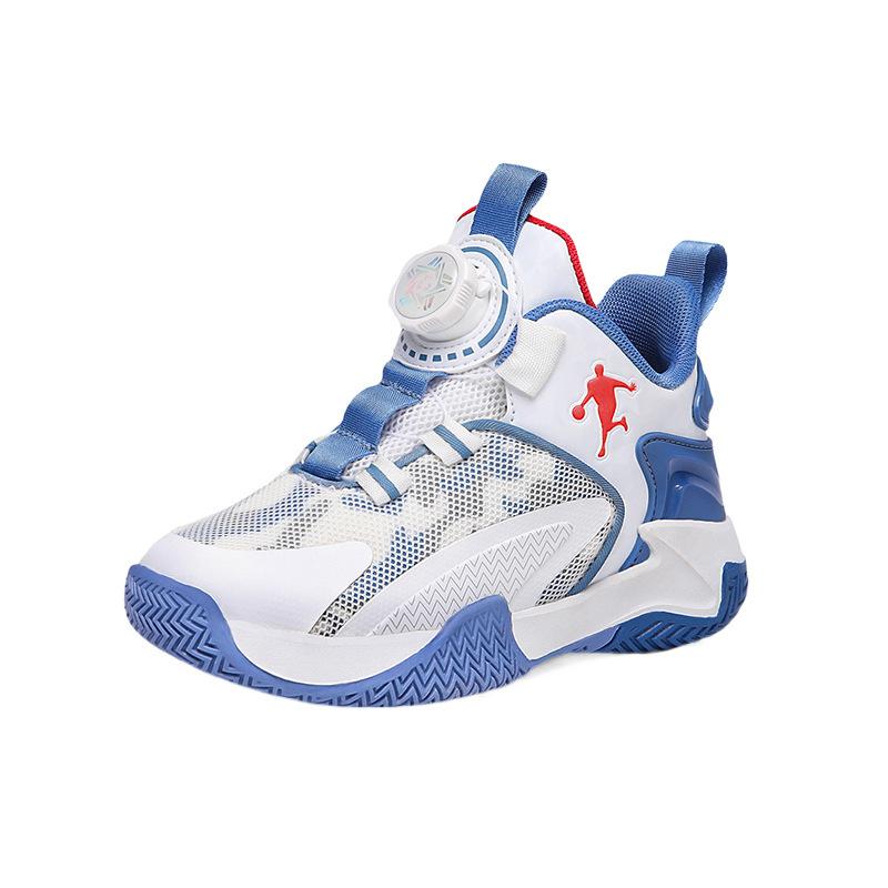 Children's Basketball Shoes Middle and Older Children's Actual Basketball Shoes 2025 Autumn Rotating Button Boys' Sports Shoes Entity