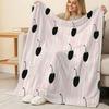 Lightweight Cherry Print Flannel Fleece Throw Blanket - Soft Cozy Warm Home Blanket for Christmas & Halloween Decor