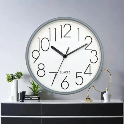 Leise 8-Zoll-Wanduhr, nicht tickend, dekorative Uhr für Schule, Büro, Klassenzimmer, Schlafzimmer, Küche, Wohnzimmer, Dekoration