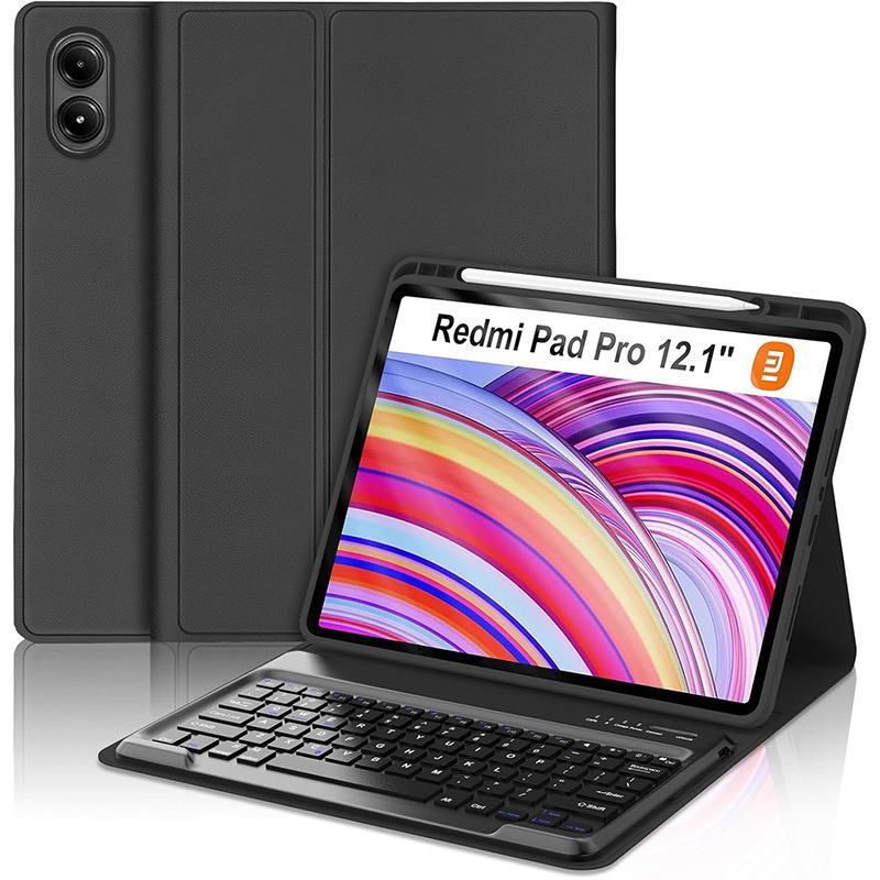 Bluetooth-Tastatur mit Hintergrundbeleuchtung & Schutzhülle für Xiaomi POCO Pad C1 Tablet 12,1 Zoll