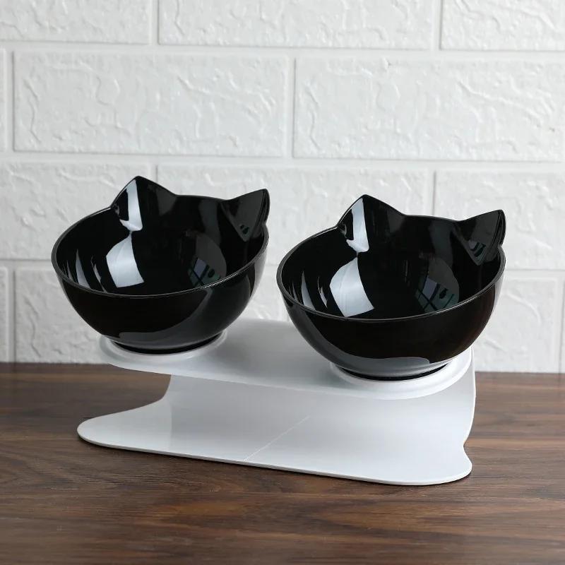 Cat Bowls with Raised Stand Non-slip Bowls Pet Food and Water Water Bowls for Cats Dogs Feeder Kitten Puppy Feeder Bowl Supplies
