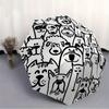 1pc Dogs, Cats Automatic Open/Close Umbrella, Umbrella with cartoon Design, Portable Compact Umbrella for Men & Women, Good Holiday Gift yy2