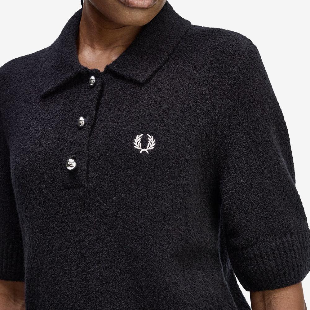 Fred Perry [Womens] Textured Knit Shirt - Black Afpf2531113-102