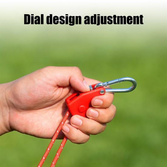 Wind Rope Pulley Adjuster with Load-bearing Buckles Highly Reflective Rope Zinc Alloy Pulley Outdoor Camping Tent Canopy Adjustable Non-slip