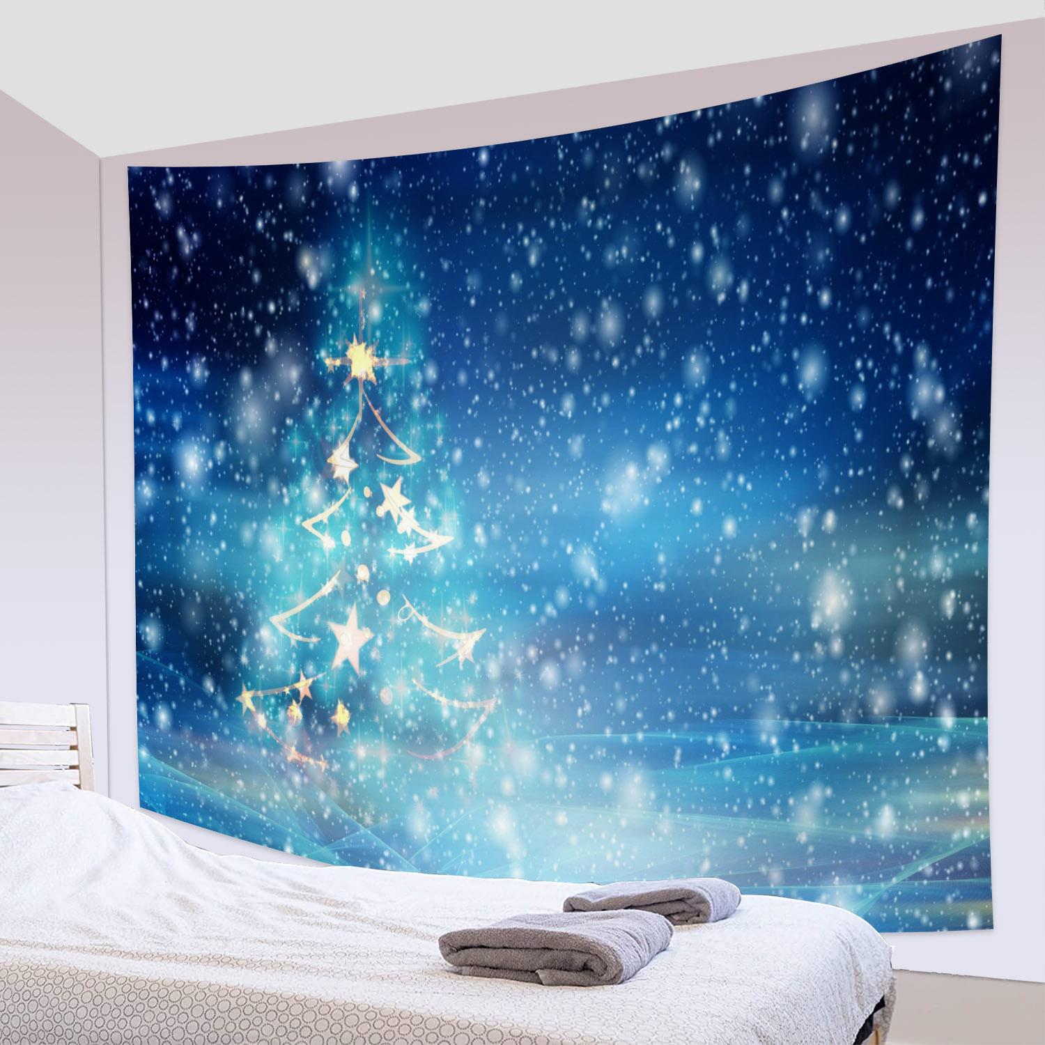 Рождественские элементы Рождественские элементы Олени Снег Звезда Настенный гобелен Декор — фото 10