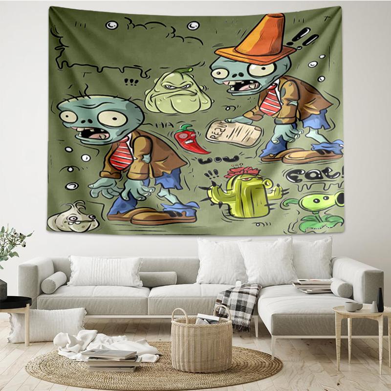 Vibrant Battle Zombies Tapestry Hanging for Bedroom,Livingroom, Playroom,Decor Art Room Wall Tapestry Holiday and Birthday Gifts