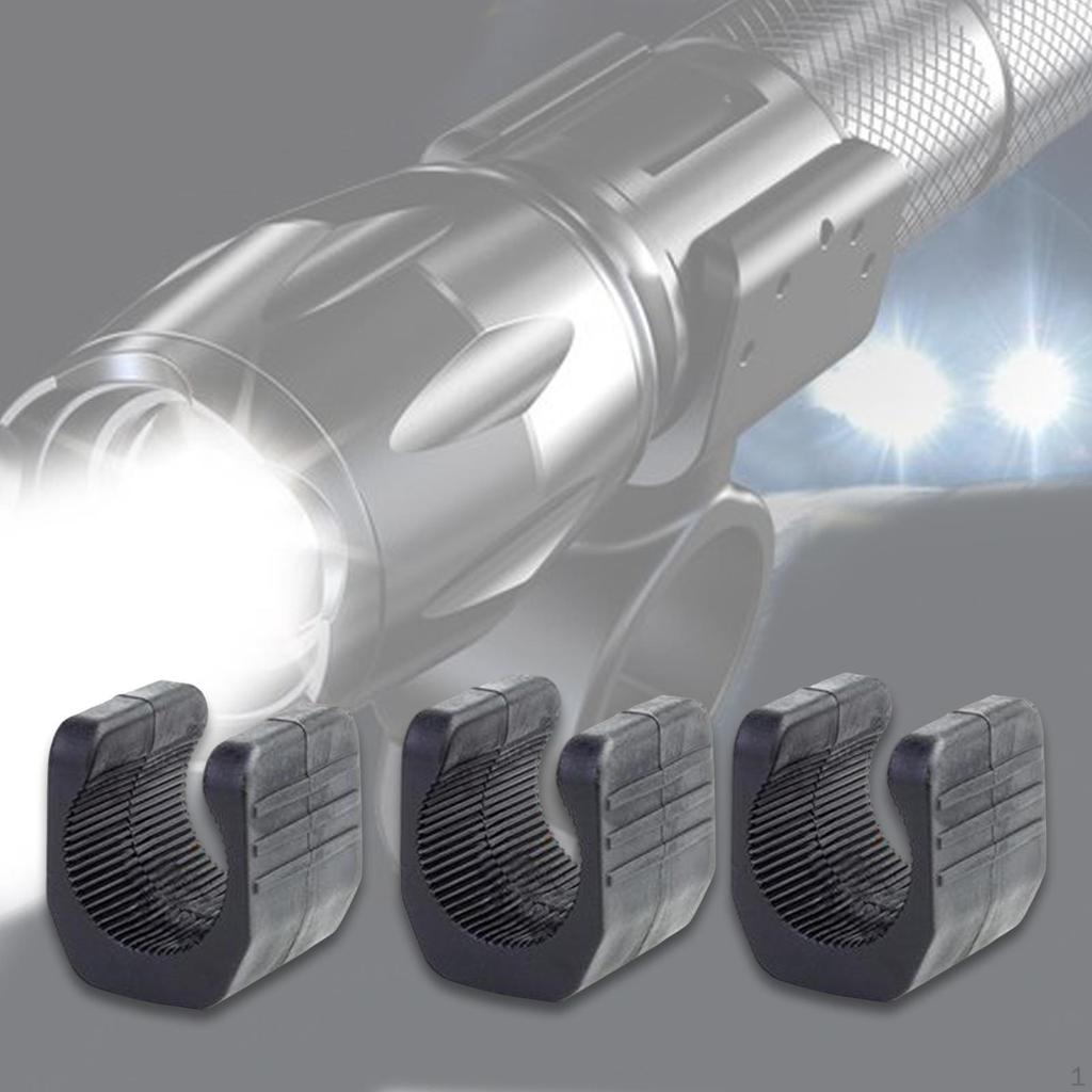 3 Pieces Flashlight Mounting Brackets Bicycle Mount Clips Rotating Universal Bike Torch