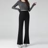 Spring/Summer Trendy Maternity Flared Cropped Pants for Petite Moms, Lightweight and Drapey, No Tummy Support.