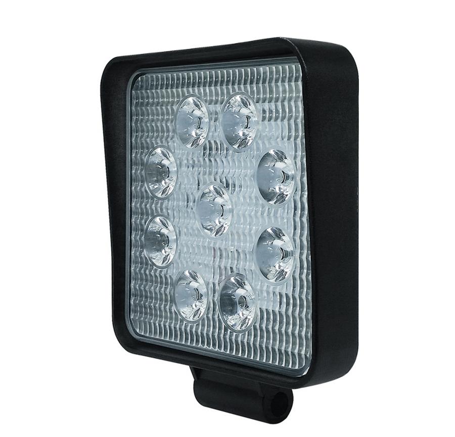 Pair 4.5Inch 9LED 45W 6500K Square LED Work Light Fog Driving Lamp Spotlight Bar