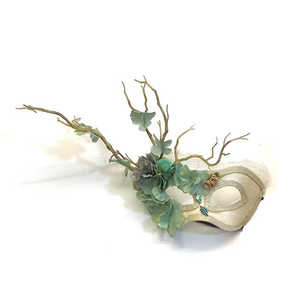 Maskenballmaske für Damen Venezianische Masken Weihnachten Damen Blumen Halbgesichtsmasken Augenmaske Cosplay Spitze Blumenastmaske