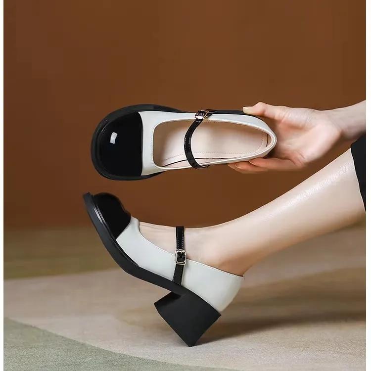 Туфли Мэри Джейн, женские туфли на высоком каблуке, новинка 2023 года ...