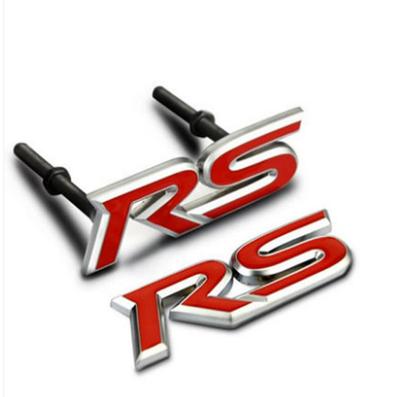 3D RS Sport Metalen Auto Grille Logo Decoratie