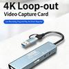 Portable 4K Video Capture Card USB3.0 Technology and Double Interfaces Design for Streaming Recording and Content Creation
