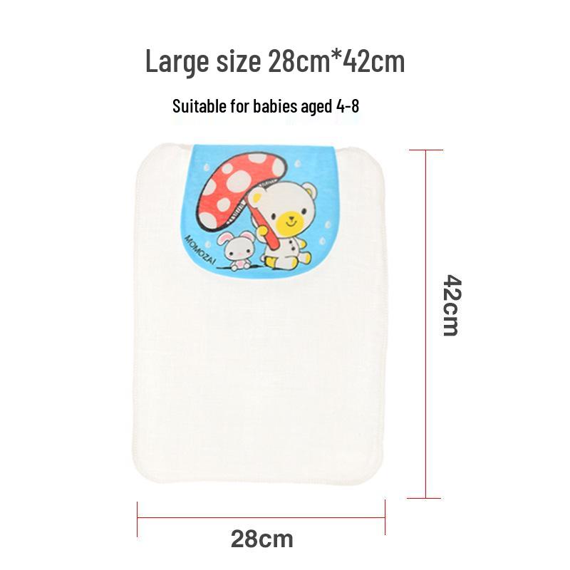 Kids' Sweat-Absorbing Pure Cotton Gauze Towel for Back - Large Size