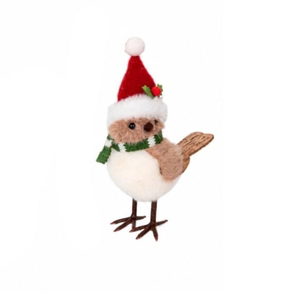 1/3pcs Plush Mini Furry Robin Bird Figurines Bohemian Xmas Home Window Decoration  Window Decor