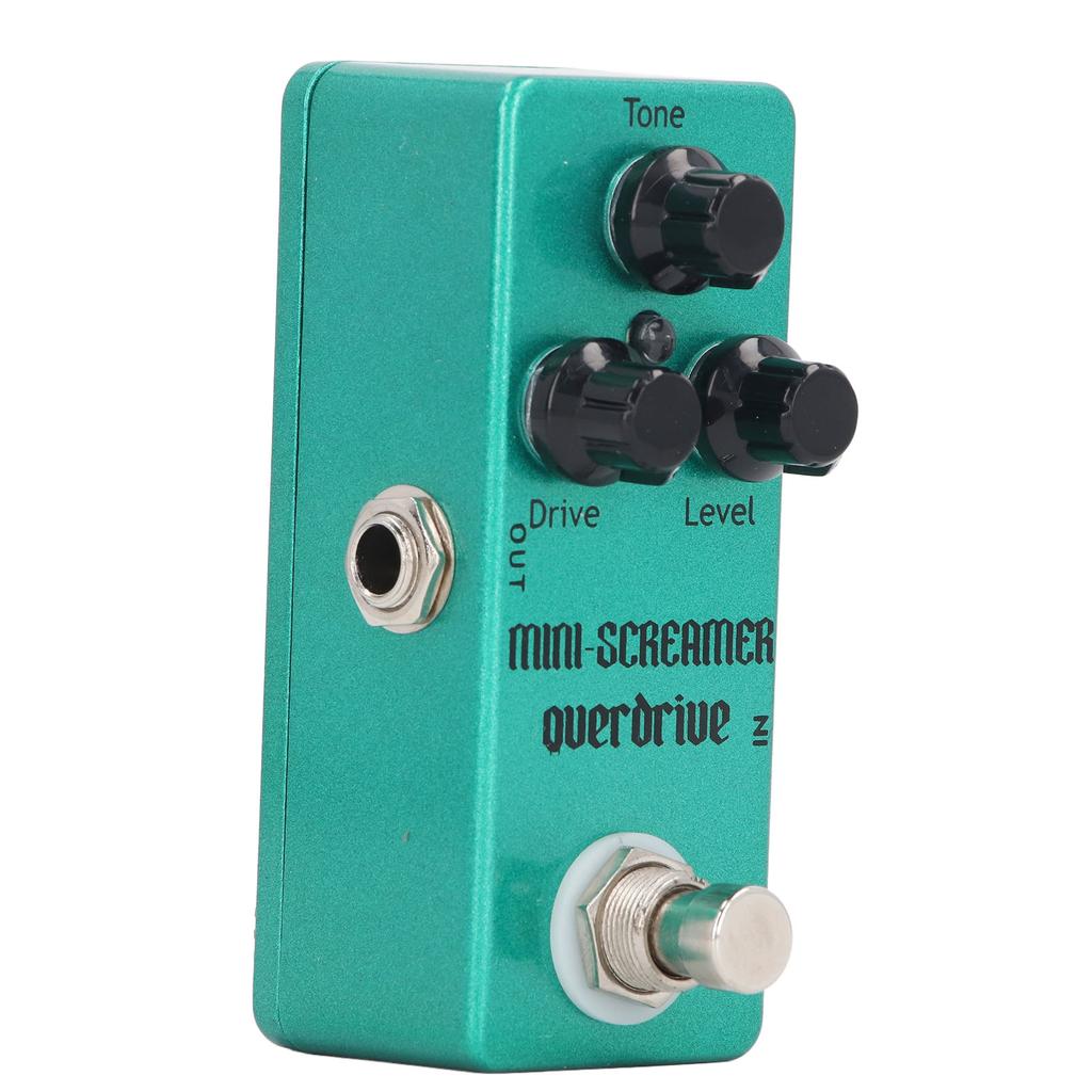 Overdrive Effect Pedal with Drive Level Tone Control Knobs Aluminum Alloy Electric Guitar Pedal 1/4