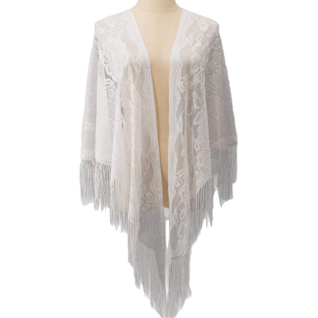 Elegant Bridal Lace Triangle Shawl for Bridesmaids and Evening Gowns