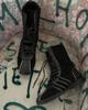 Fashion Retro Knight Boots Women's 2025 Spring Autumn Genuine Leather Lace-Up Western ort Boots Thi Bot Color Blo