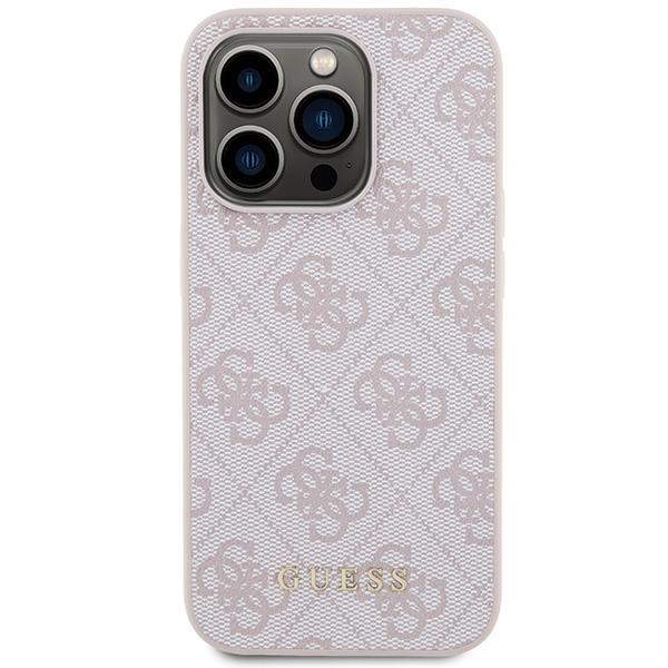 Guess Guhcp15Lg4Gfpi Iphone 15 Pro 6.1 Różowy/Pink Hard Case 4G Metal Gold Logo