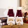 Capa de Garrafa de Vinho Papai Noel de Natal Pelúcia Macia Topper de Garrafa de Vinho Papai Noel Fofo Sacola de Garrafa de Vinho para Festas de Natal Casamento Aniversário Feriado