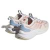 Adidas Alphabounce+ Round Toe Lace-Up Slip-Resistant Durable Low-Top Running Shoes Unisex Running Shoes Pink Blue IG3074