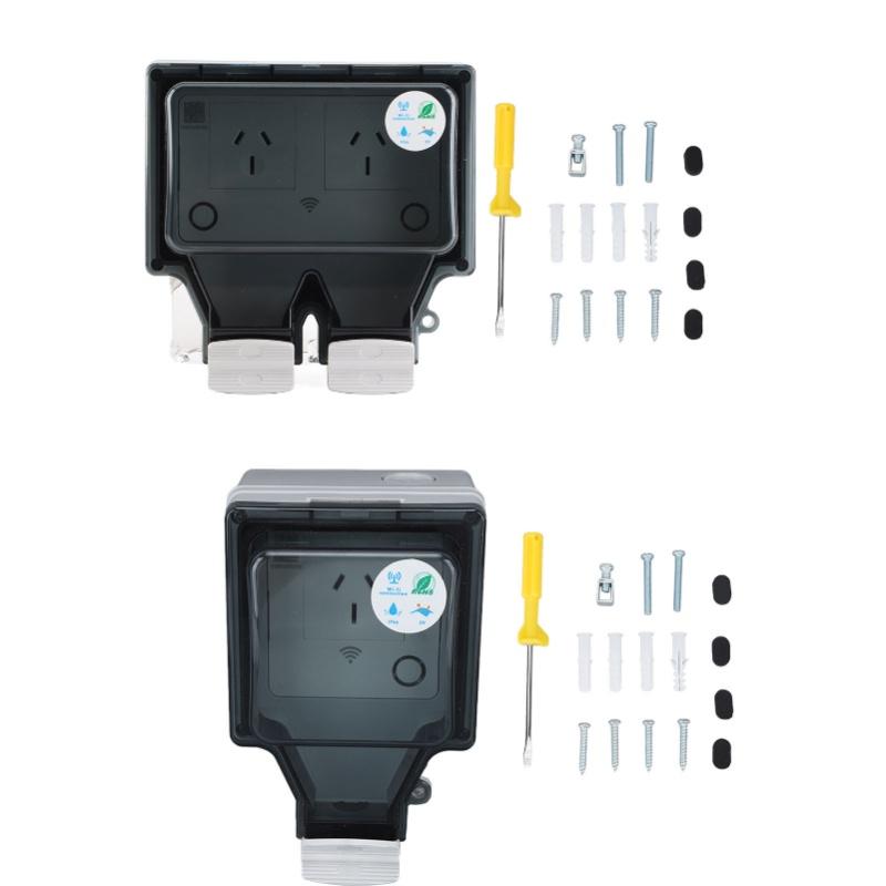 WiFi Akıllı Priz Tip 86 IP66 Dış Mekan Su Geçirmez Wifi Akıllı Elektrik Prizi APP Kontrolü 15A