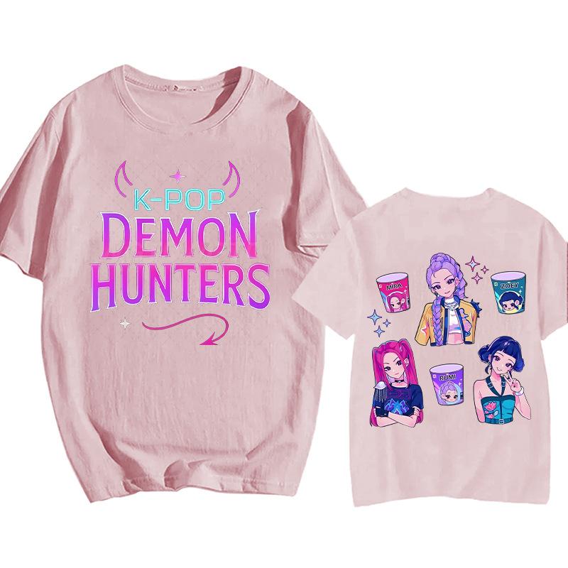 9 Colors K-Pop Demon Hunters Trending T-Shirts Demonic Emblem Tee Shirt for Men Y2K Funny Plus Size Short Sleeve Clothes