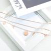 Sun Moon Stars Double Layer Titanium Steel Necklace - Versatile Stackable Clavicle Chain for Women