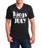 #2 V-neck Kings Are Born In July Shirt Birthday Gift For Men Dad Fathers Day Tee
