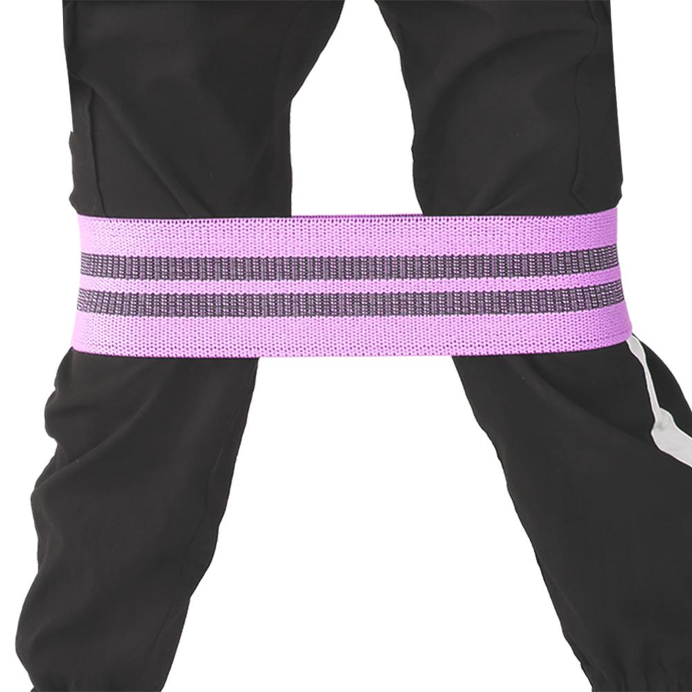 Unisex Anti-Rutsch Hüft-Widerstandsband Schleife Kreis Fitnessstudio Yoga Fitness Übung (Lila S)