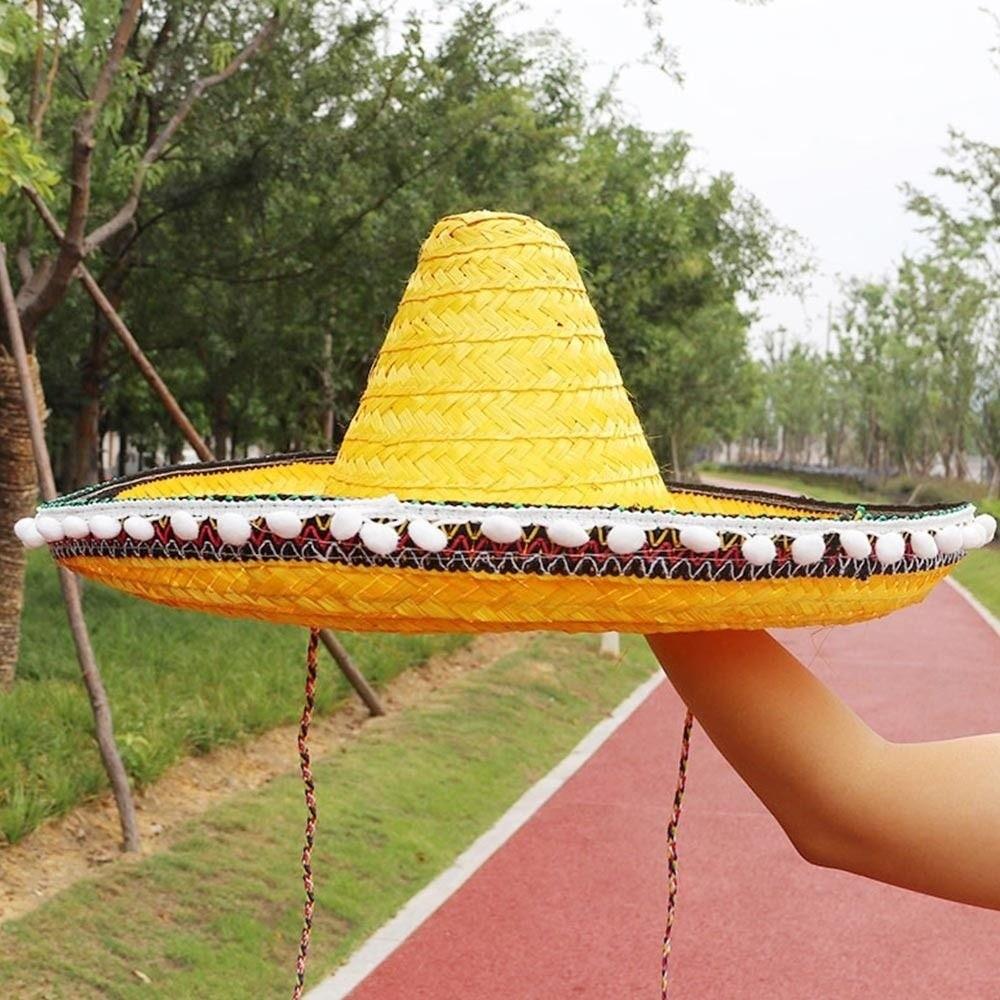 Large Size Straw Hats Mexican Style Men Women Summer Hats New Outdoor Sun Hat for Halloween Party