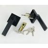 Black Square Door Handle Lock, Access Privacy Mask, Interior Bedroom and Bathroom, Hardware Accessories, Door Locks