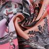 Luxury  Twill Silk Large Scarf Women Handmade Curling Horse Rider Animal Female Twill Square Shawl Fashionbelt Squarescarve