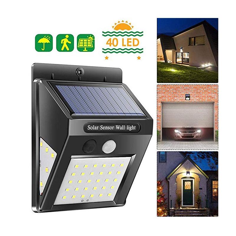 3 Sides LED Solar Power Wall Light Motion Sensor IP65 Waterproof for Outdoor Street Garden Yard Security Lamp
