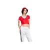 Adidas Originals Trefoil Fotbalové Casual Crop Top Tričko s krátkým rukávem Dámské Topy Červená IR9778