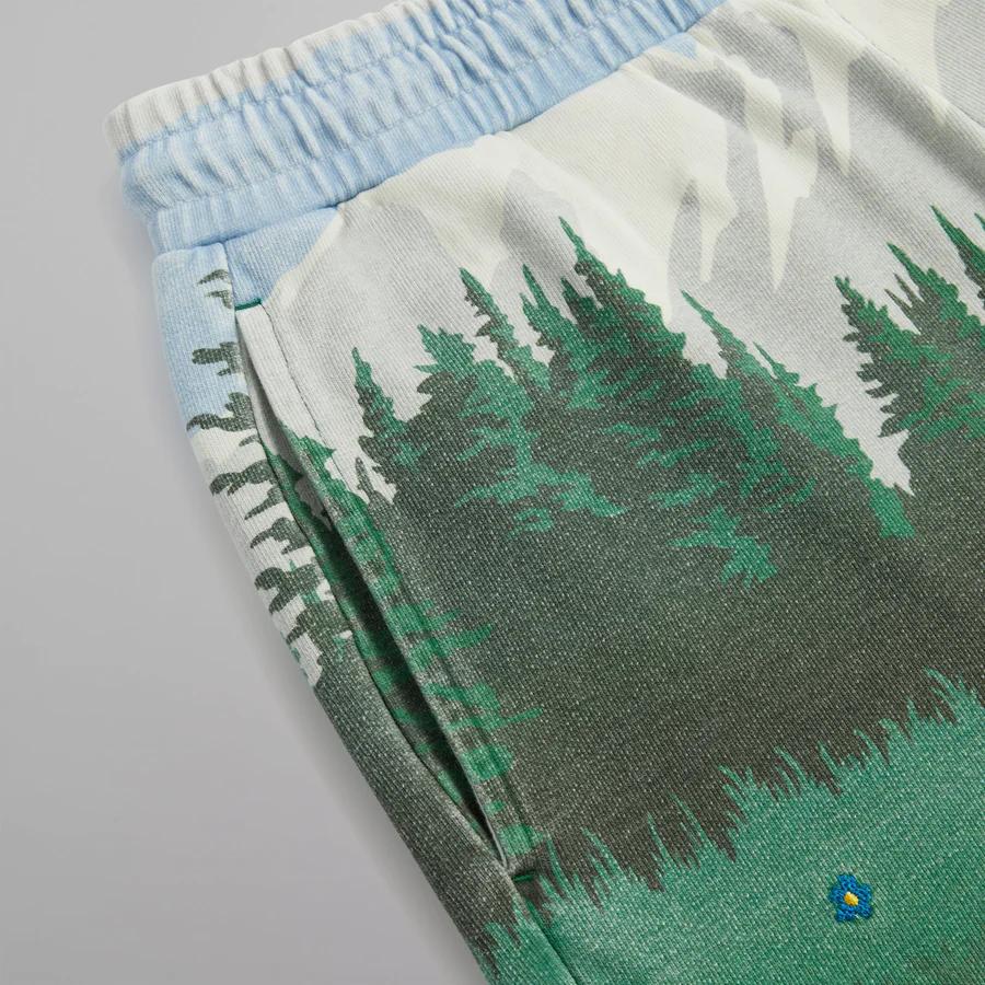 Kith Scenic Fleece Curtis Short Larimar Unisex Bottoms Multi-Color KHM060448-464