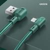 USAMS MicroUSB Cable 2A 1.2m Angled U57 Green/green SJ458USB02 (US-SJ458)