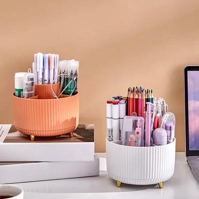 New Large Capacity 360 Rotating Makeup Organizer Desktop Cosmetic Storage Box Lipstick Makeup Brush Pen Holder for Bathroom